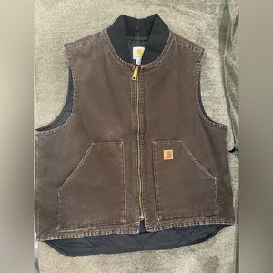 CARHARTT DUCK INSULATED RIB COLLAR VEST